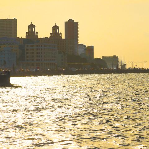 Havanna 004 Kuba, Cuba, Havanna - Abend am Malecon