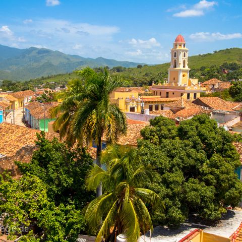 Trinidad 001 Kuba, Cuba, Trinidad, Blick über Trinidad auf die Sierra de Escambray