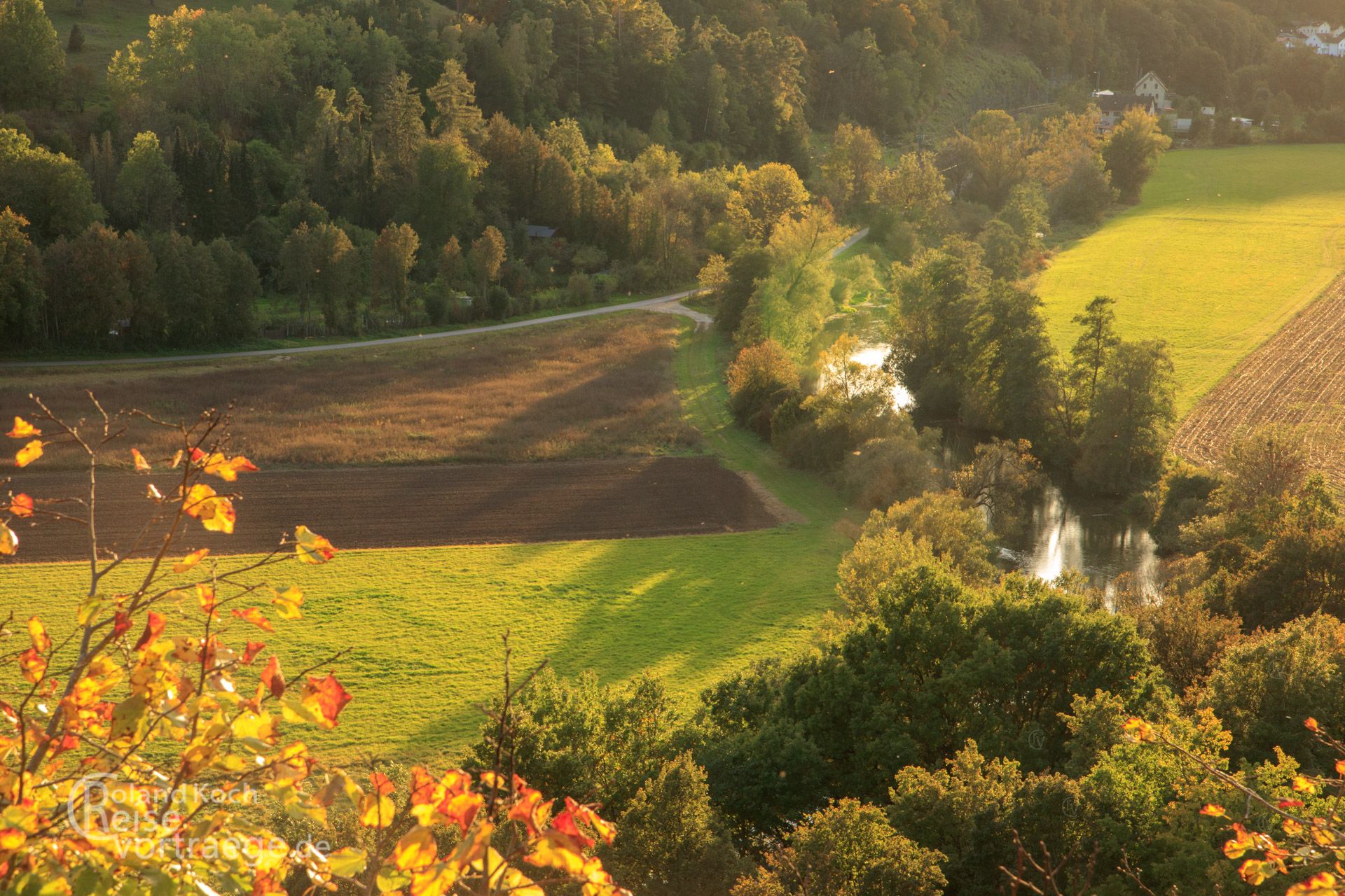 Altmühl Radweg, Blick auf den Altmühl Radweg von den 12 Aposteln