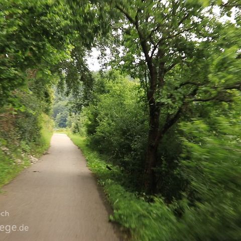 Altmuehltal West 005 Altmühl Radweg - bergab geht rasant auf dem hervorragend ausgebautem,, gut fahrbaren Weg