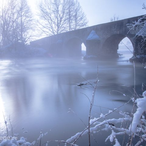 Altmuehltal Mitte 006 Römerbrücke bei Pfünz - eisiger Wintermorgen