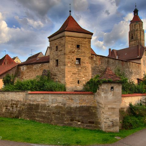 Altmuehl-16x9 004 Weißenburg in Bayern - für mich der schönste Teil der Stadtmauer (12. Jhrd)