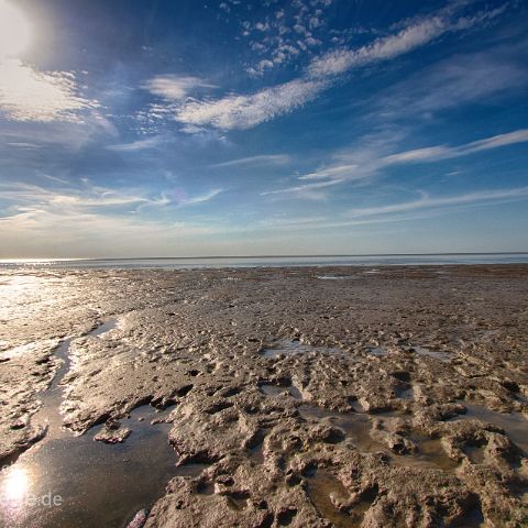 Deutschland Top Highlights 001 Nationalpark Wattenmeer, Watt, Krummhörn, Ostfriesland, Niedersachsen, Deutschland, Germany