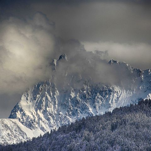 Sehnsuchtsorte in Deutschland 001 Winter an der Alpspitze, Garmisch-Partenkirchen, Bayern, Deutschland, Bavaria, Germany