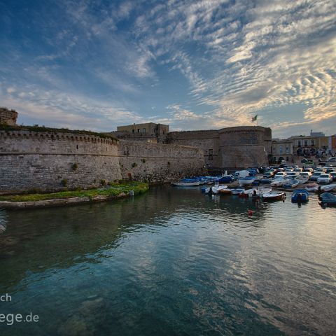 Salento 007 Sonnenuntergang, alter Hafen, Gallipoli, Apulien, Italien, Italia, Italy