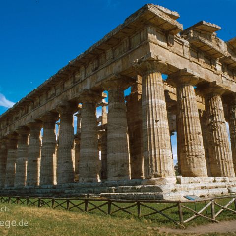 Cilento 004 Griechische Tempel, Paestum, Kampanien, Campania, Italien, Italia, Italy