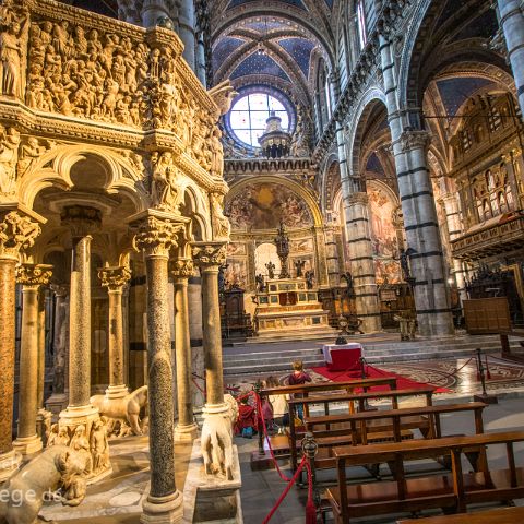 Siena 007 Kanzel von Nocolo Pisano, Cattedrale di Santa Maria Assunta, Dom von Siena, Siena