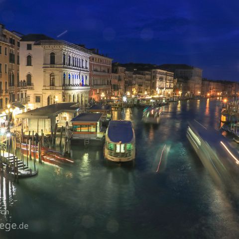 Venedig 004 Blaue Stunde, Canale Grande, Venedig, Venice, Venecia, Venetien, Italien, Italia, Italy