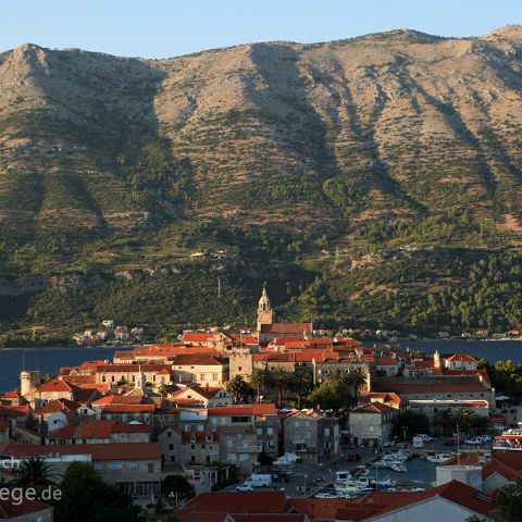 Blick auf Korcula, Hrvatska, Kroatien, Croatia Blick auf Korcula, Hrvatska, Kroatien, Croatia