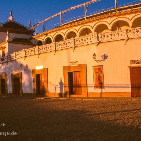 Sevilla 009 Stierkamparena, Abendsonne, Sevilla, Andalusien, Andalusia, Andalucia, Spanien, Espana, Spain