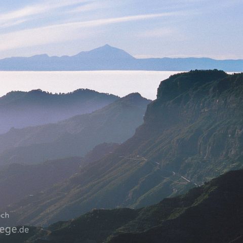 Gran Canaria 005 Blick auf Teneriffa, Cruz de Tejada, Gran Canaria, Kanaren, Canary Island, Islas Canaria, Spanien, Espana, Spain