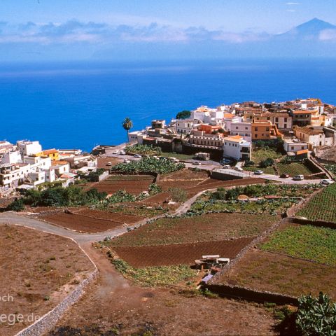 La Gomera 005 Blick von Agulo auf den Teide, La Gomera, Kanaren, Canary Island, Islas Canaria, Spanien, Espana, Spain