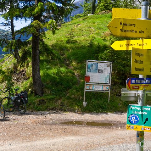 Via Claudia Augusta AT 008 Via Claudia Augusta - am Fernpass - geschfft endlich oben