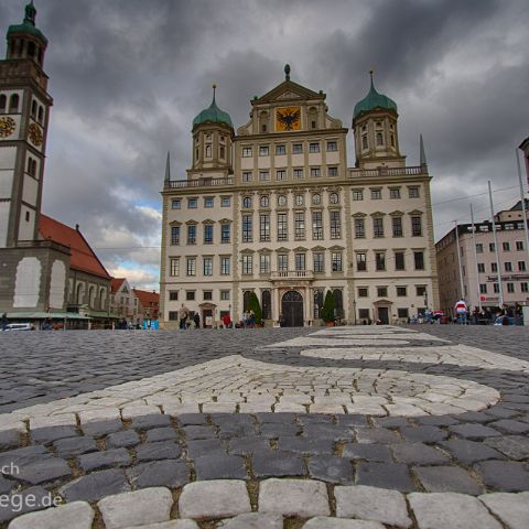 Via Claudia Augusta DE 008 Rathaus, Augsburg, Bayern, Deutschland, Bavaria, Germany