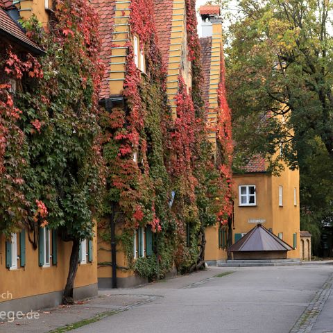 Via Claudia Augusta DE 009 Fuggerei, Augsburg, Bayern, Deutschland, Bavaria, Germany